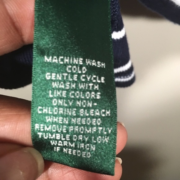 Lauren Ralph Lauren Navy/White Striped Blouse 2X - Picture 5 of 6